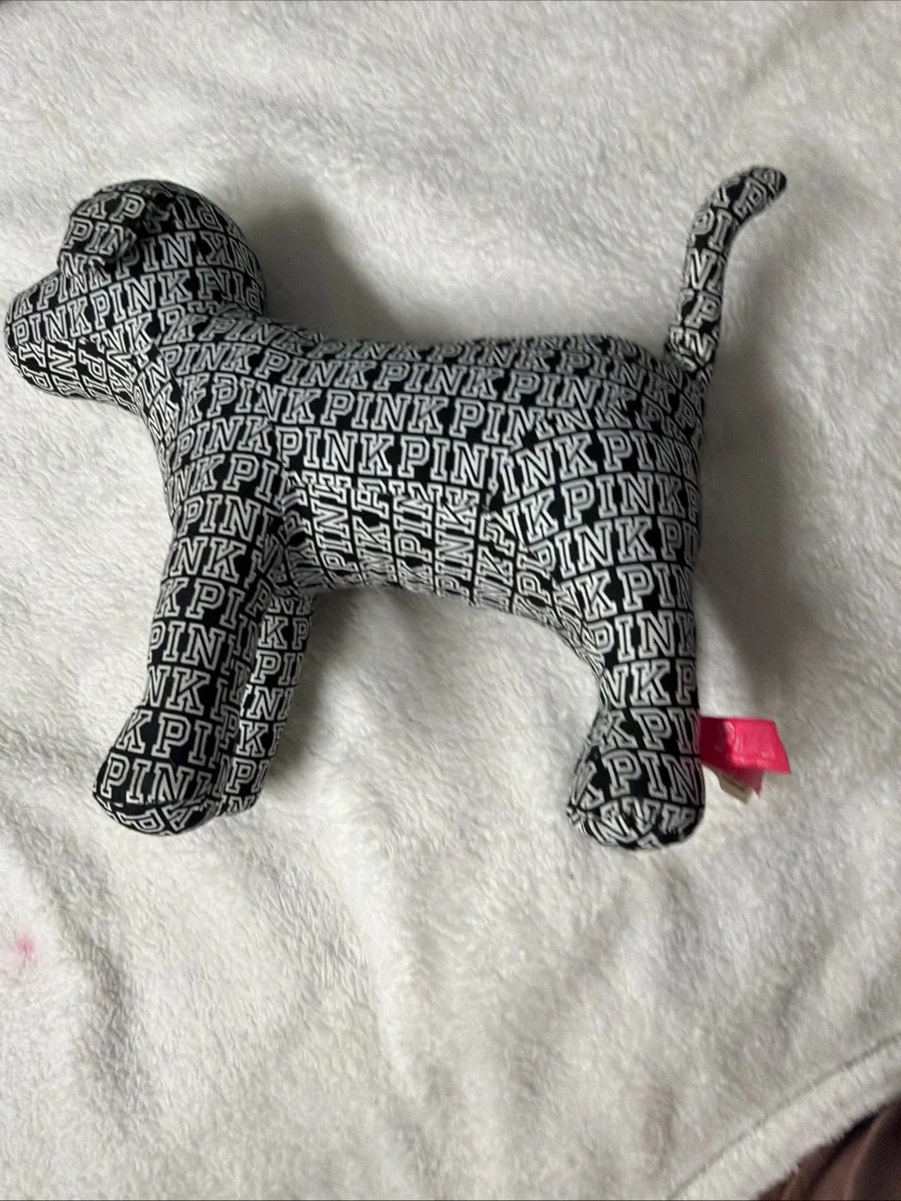 PINK Victoria's Secret Black & White Logo Dog Pillow